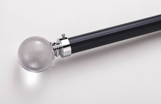 سعر جيد aluminum material silent to slide curtain rod with crystal end cap على الانترنت