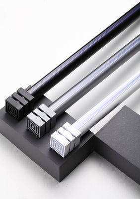 سعر جيد Thickened mute aluminum alloy bracket side perforated curtain track single pole double pole على الانترنت