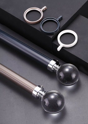 سعر جيد Curtain Rod Single Rod Aluminum Alloy Silent Top Side Mounted Bracket Roman Rod Curtain Track Accessories على الانترنت